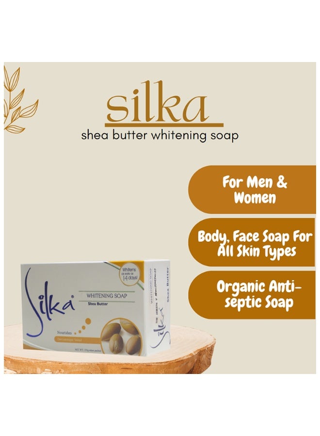 Silka 3 Piece Whitening Soap Shea Butter 135gm - Image 3